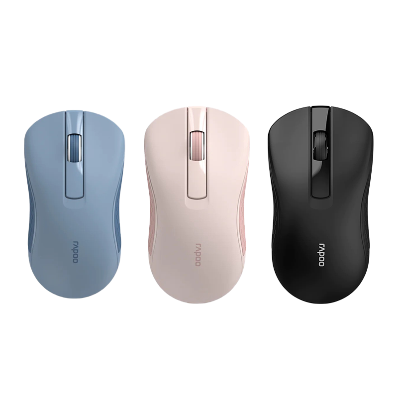 Rapoo b20 silent mouse Rapoo B20 Silent Wireless Optical Mouse balck & blue& pink