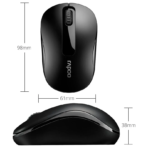 Rapoo M10 Plus Wireless Optical Mouse, Black - Image 3