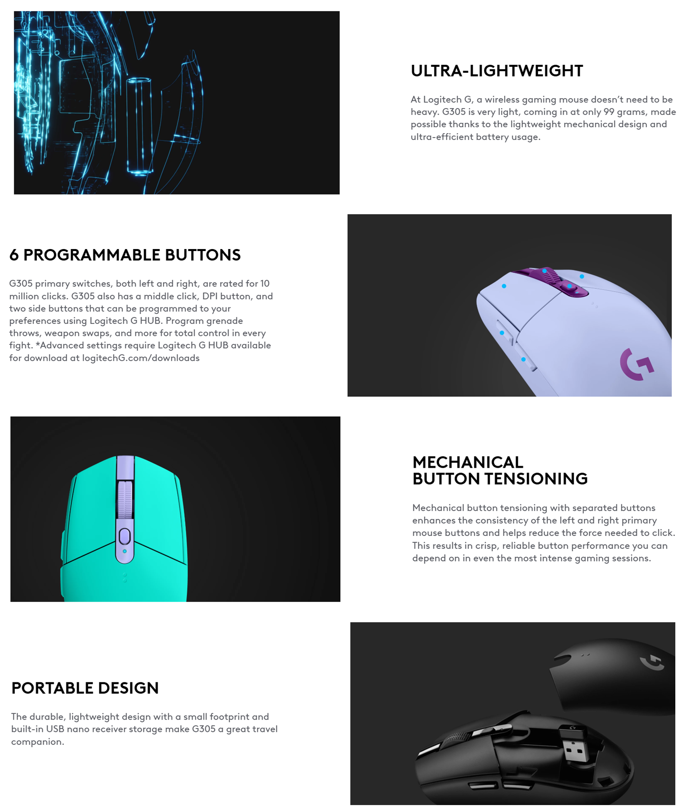 Logitech G304 hero lightspeed wireless 