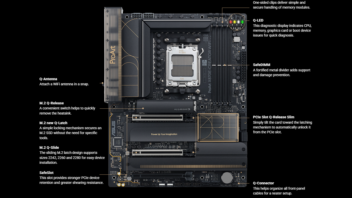 asus pro art x870e wifi 