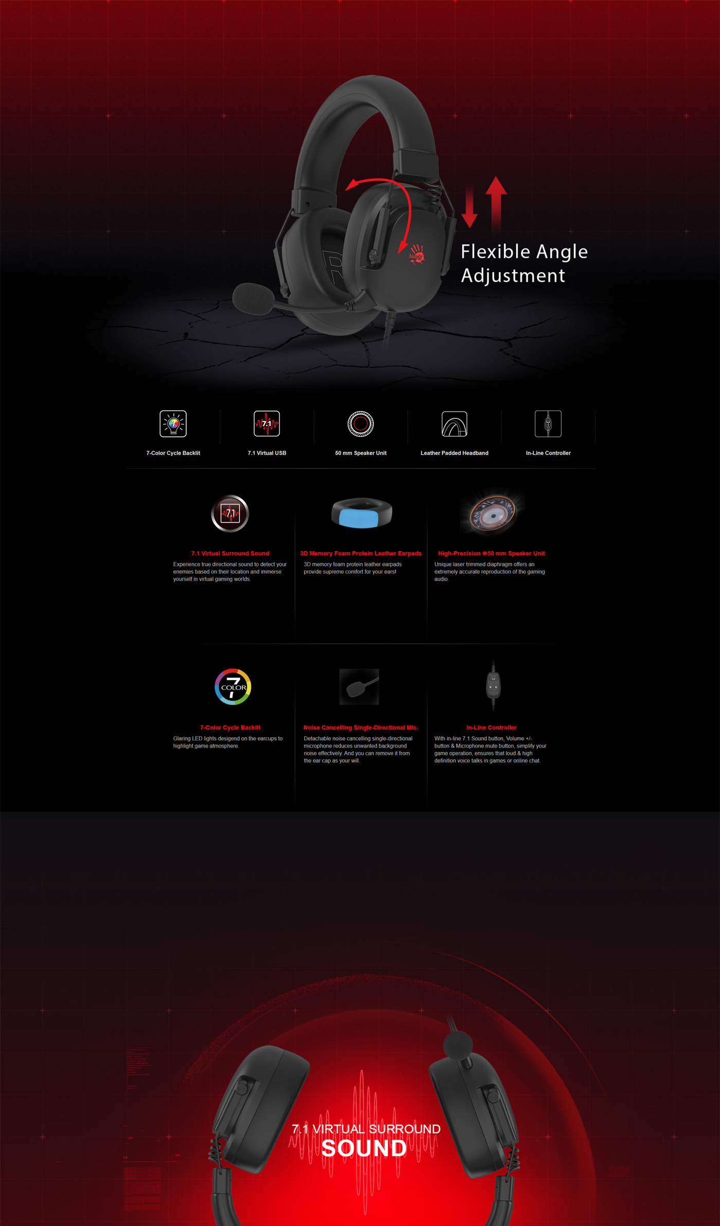 Bloody gaming headphone g585
