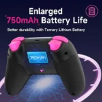 EasySMX X05 Black Wireless Gaming Controller – Hall Effect, RGB, Tri-Mode - Image 4