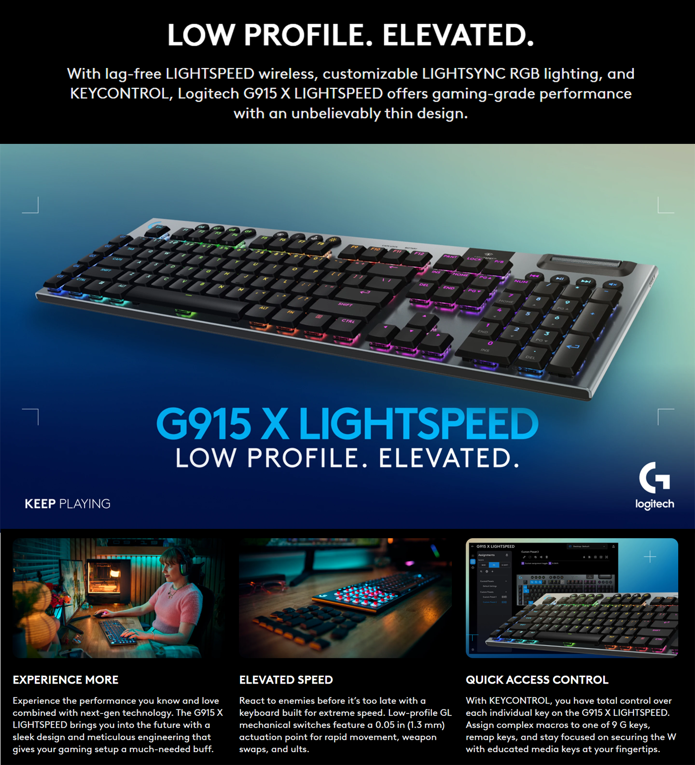 logitech g 915 keyboard white