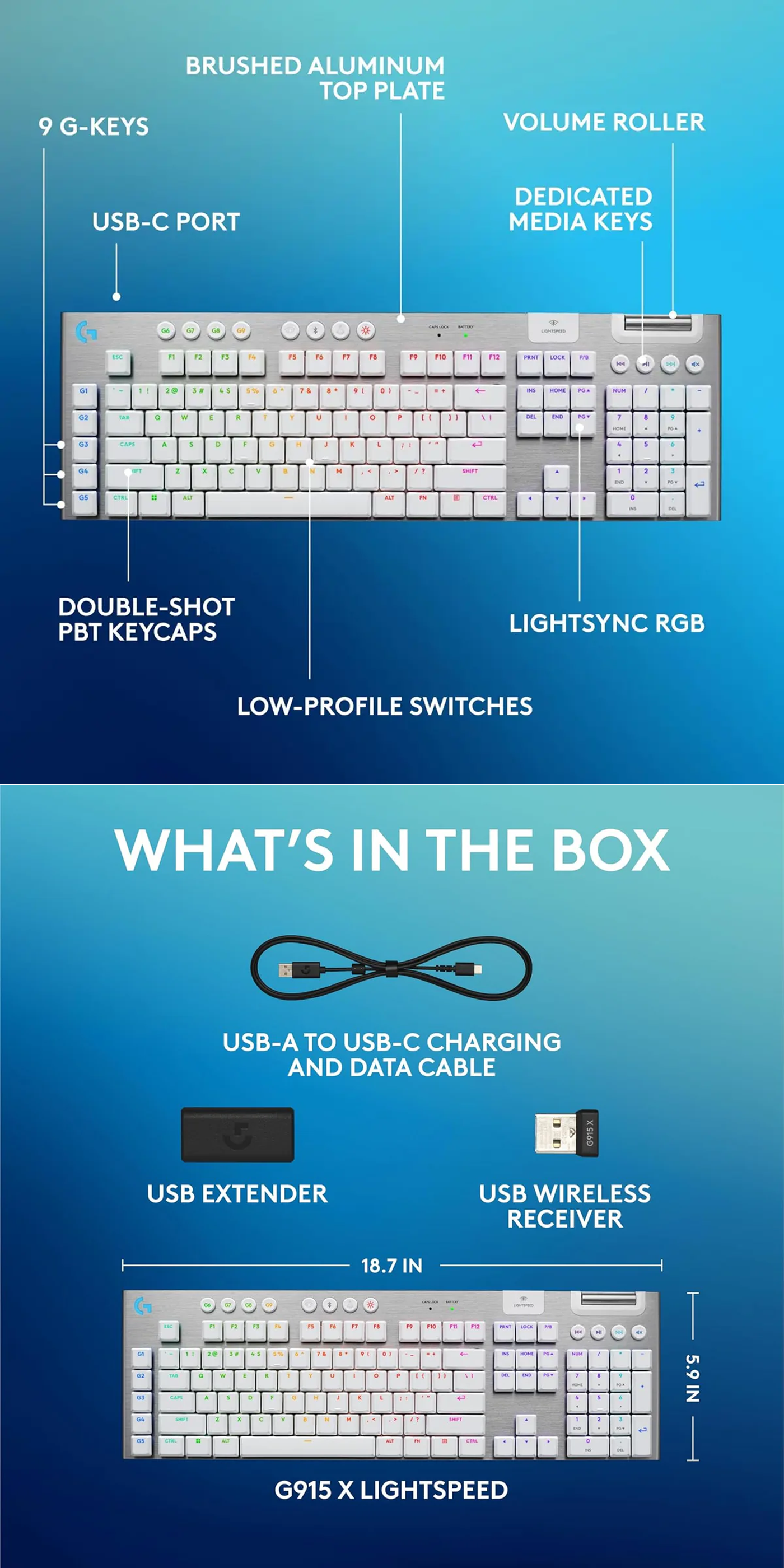 logitech g 915 keyboard white