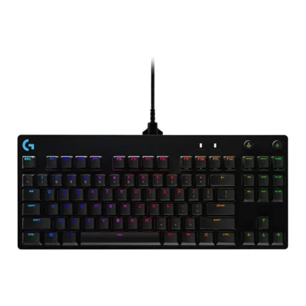 Logitech G PRO Mechanical Gaming Keyboard, Ultra Portable Tenkeyless Design, Detachable Micro USB Cable, 16.8 Million Color LIGHTSYNC RGB Backlit Keys