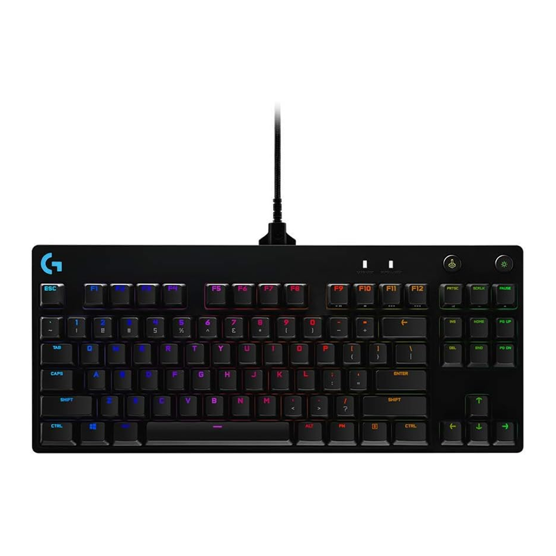 logitech-g-pro-mechanical-gaming-keyboard-1 Logitech G PRO Mechanical Gaming Keyboard, Ultra Portable Tenkeyless Design, Detachable Micro USB Cable, 16.8 Million Color LIGHTSYNC RGB Backlit Keys