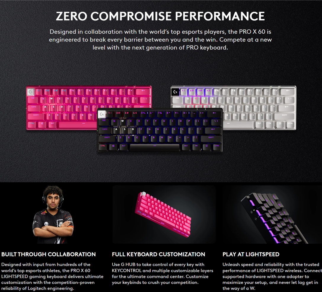 logitech g pr0 x 60 tactile