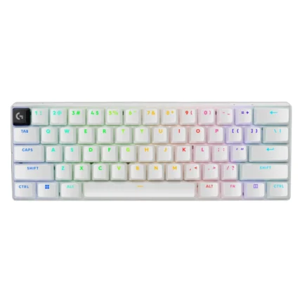 Logitech G Pro X 60 LIGHTSPEED Wireless 60% Gaming Keyboard – Tactile Switches (White)