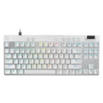 Logitech G Pro X TKL Rapid Wired Gaming Keyboard with Magnetic Analog Switches – White