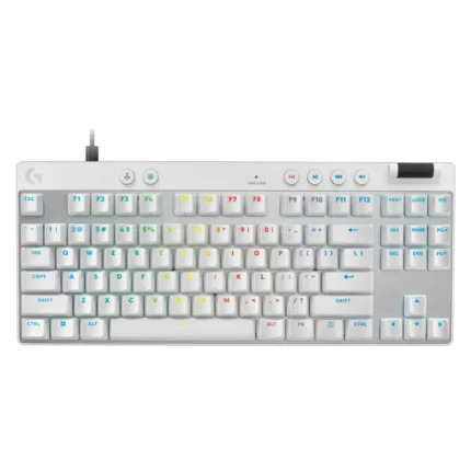 Logitech G Pro X TKL Rapid Wired Gaming Keyboard with Magnetic Analog Switches – White