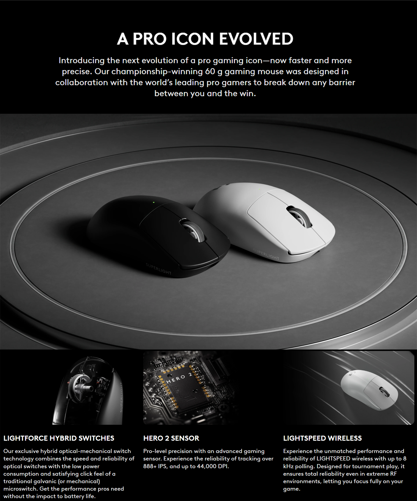 logitech pro xsuperlight gaming mouse