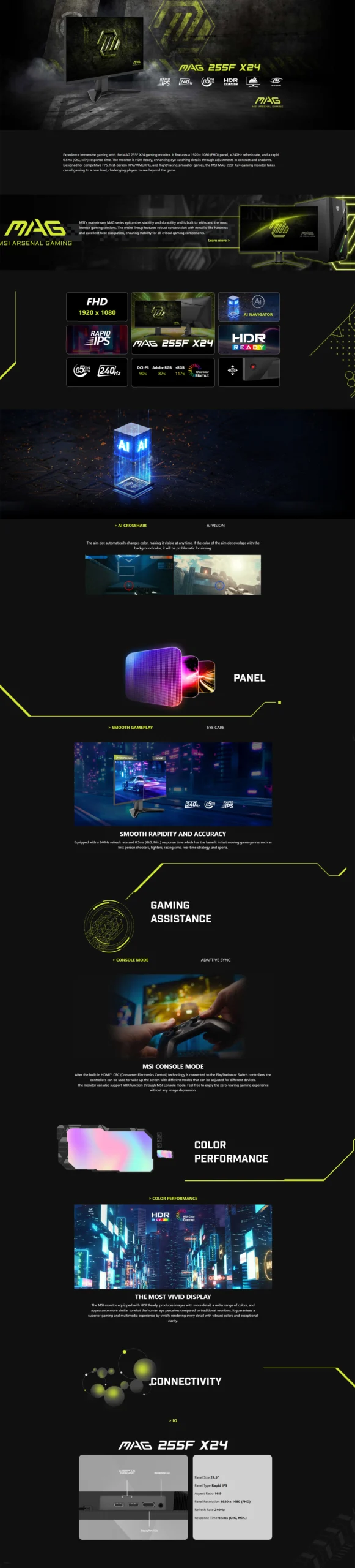msi mag 255f x24 240hz