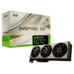 MSI GeForce RTX 5070 Ti 16G Inspire 3X OC Graphics Card, 16GB GDDR7 PCI Express 5.0