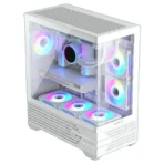 SONIC K10 ATX Gaming Case – White with 3x Infinity Mirror Fans & Dual Tempered Glass - Image 2