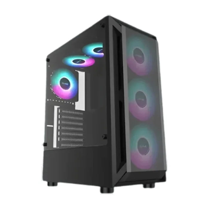 Sonic R19 Sonic R19 ATX ARGB Gaming Case (3x ARGB Fans) – Black - Amir Traders