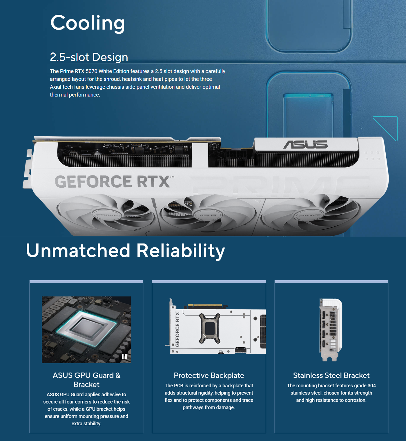ASUS PRIME GeForce RTX™ 5070 White OC Edition 12GB GDDR7