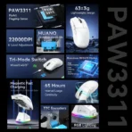 ATTACK SHARK X11 Wireless Gaming Mouse with Charging Dock - Image 7