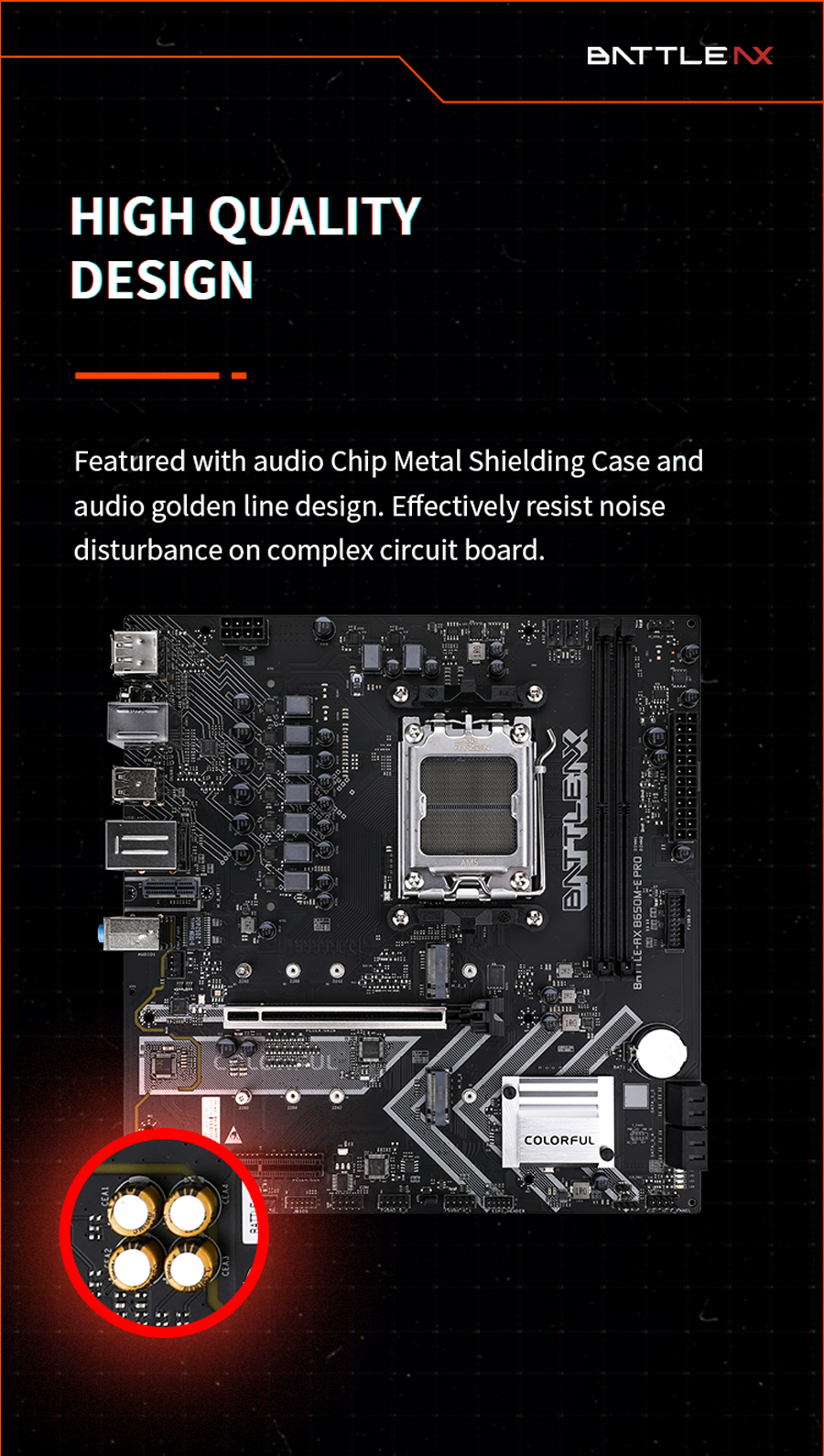 Colorful Battle-Ax B650M-E Pro V14 DDR5 AM5 Motherboard