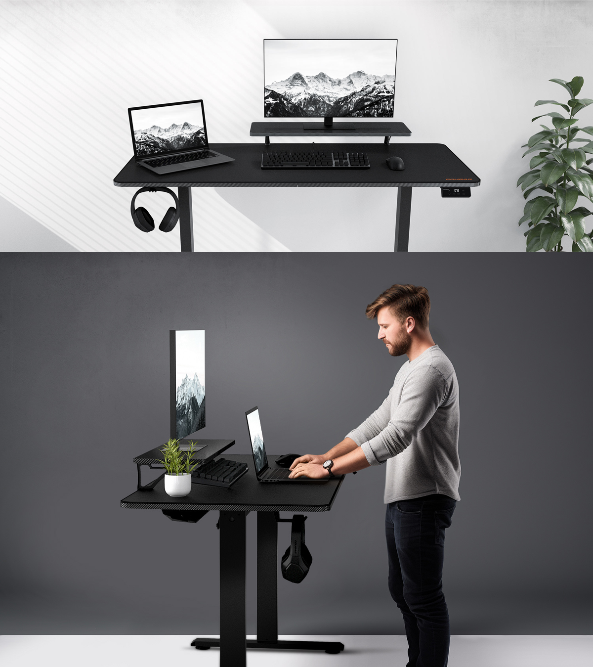 Cougar E-STAR 120 Electric Gaming Desk Black