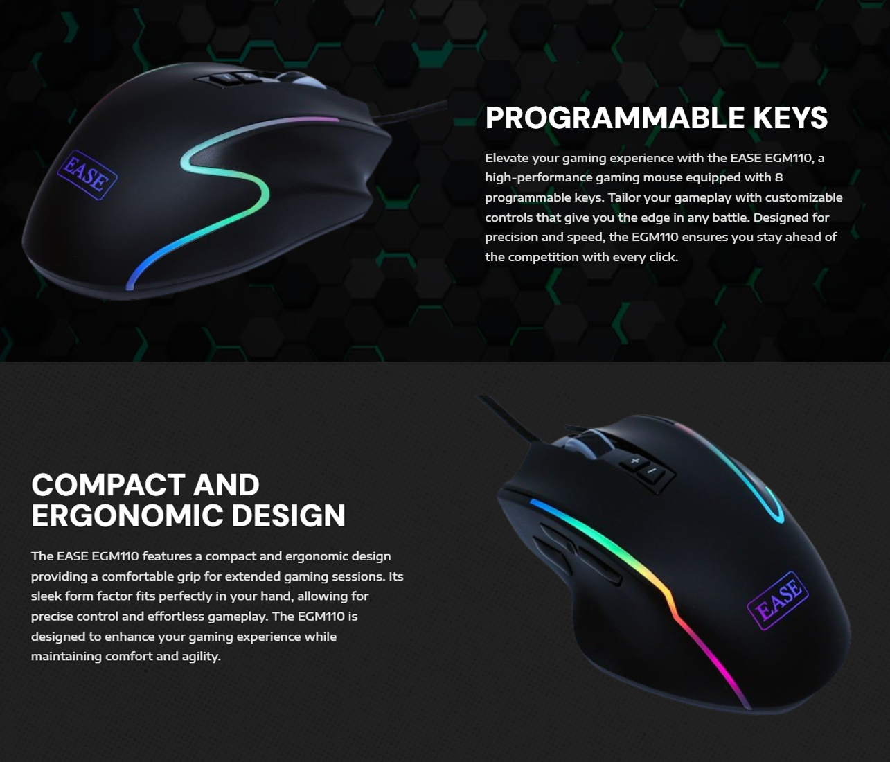 EASE EGM110 Wired Gaming Mouse
