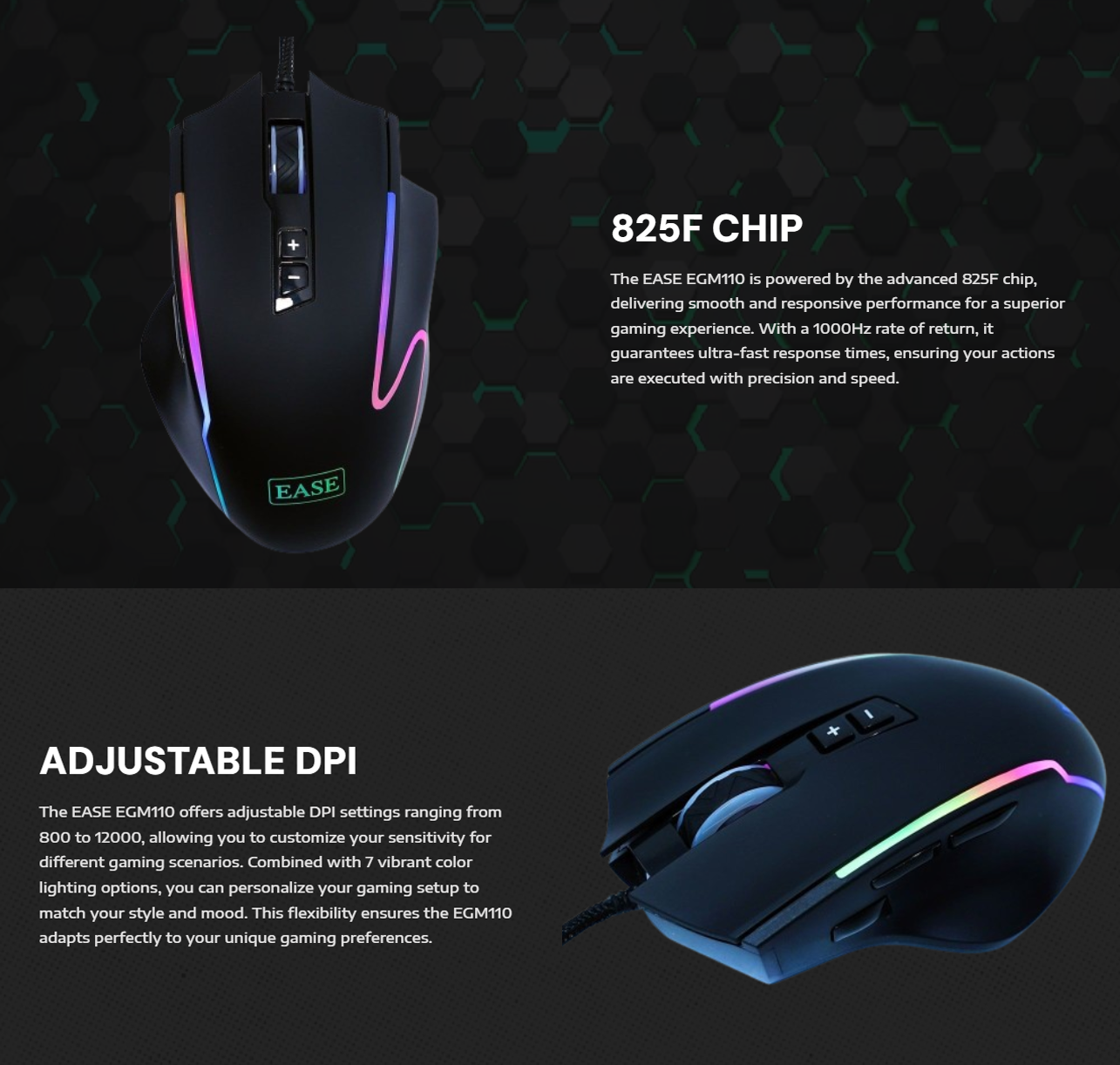 EASE EGM110 Wired Gaming Mouse