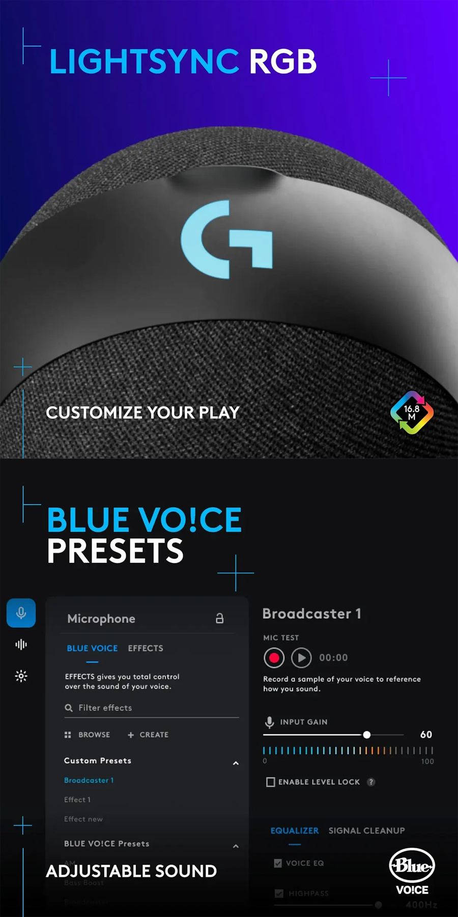 Logitech G Yeti Orb RGB Condenser USB Gaming Microphone