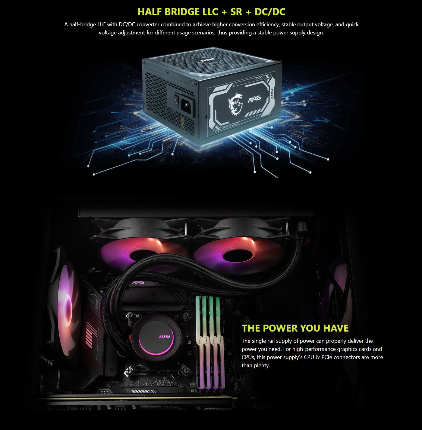 MSI MAG PCIE5 Power Supply