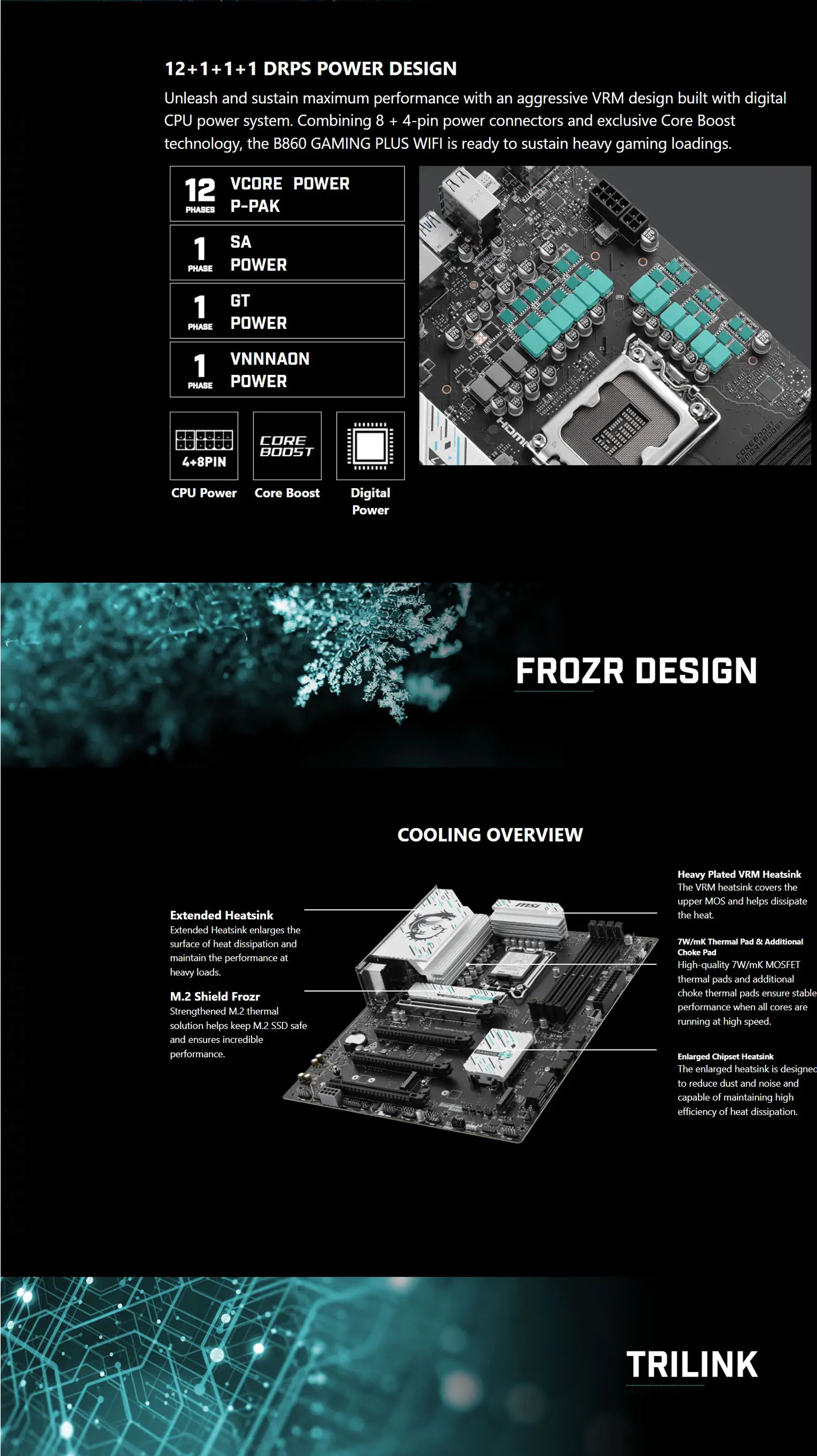 MSI B860 GAMING PLUS WIFI Intel Motherboard