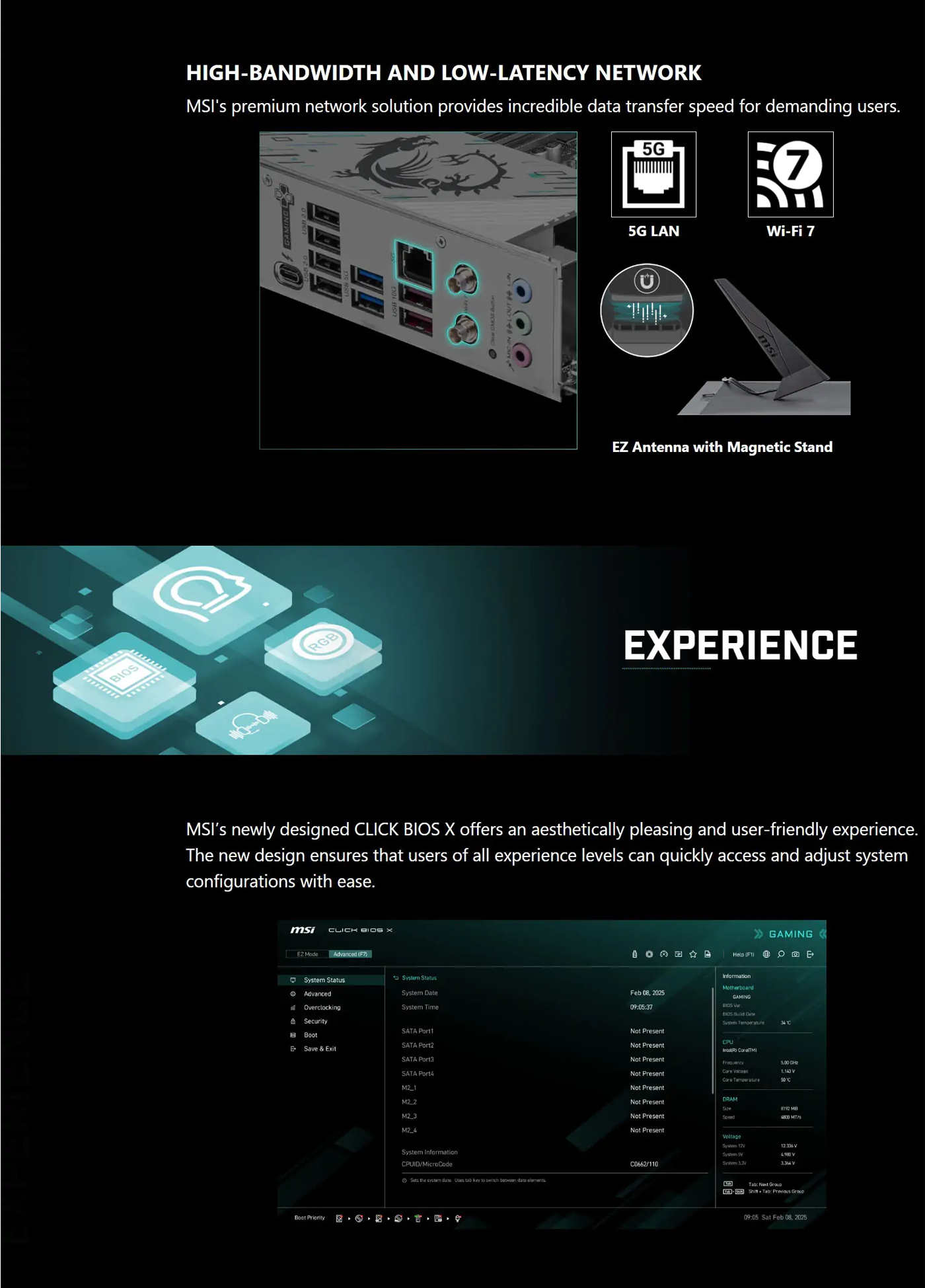 MSI B860 GAMING PLUS WIFI Intel Motherboard