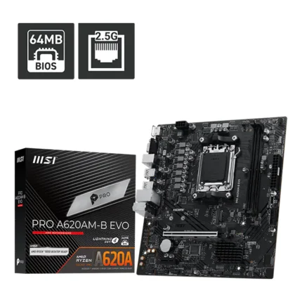 MSI PRO A620AM-B EVO DDR5 AMD AM5 Micro-ATX Motherboard