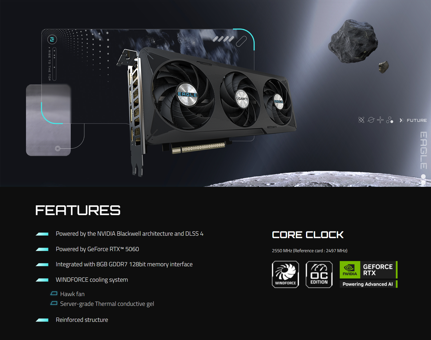 GIGABYTE GeForce RTX™ 5060 EAGLE MAX OC 8G