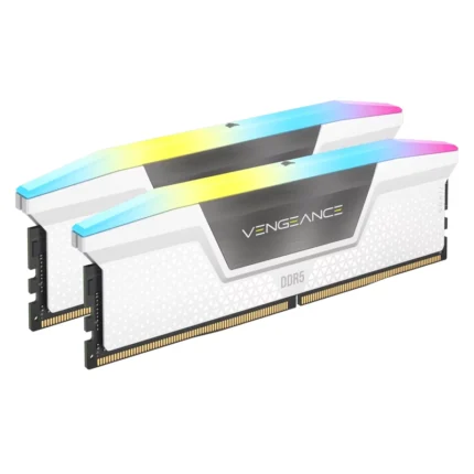 VENGEANCE® RGB 32GB (2x16GB) DDR5 DRAM Up To 6400MT/s CL36 Memory Kit — White
