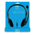 Logitech H111 Wired Headset – Noise-Cancelling Mic, 3.5mm Single Jack