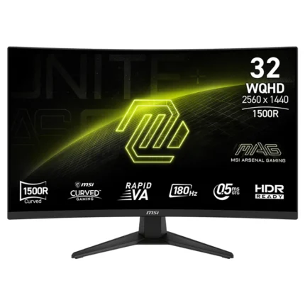 MSI MAG 321CQF E18 31.5″ QHD 180Hz Rapid VA Curved Gaming Monitor