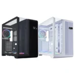 1st Player RT7 ARGB Black Edition Triple Tempered Glass Gaming Case – 4x ARGB Fans Pre-installed - Image 2