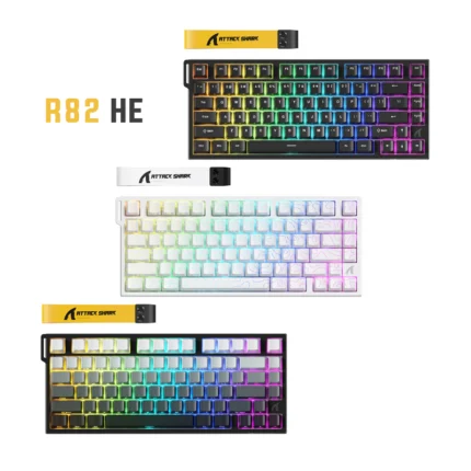ATTACK SHARK R82 HE Rapid Trigger Keyboard Magnetic Switch with 0.005MM RT