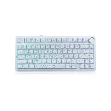 AULA F75 Gasket Mechanical Keyboard – White Contour