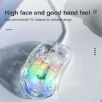 AULA Wind S80 Transparent RGB Wired Gaming Mouse - Image 3