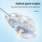 AULA Wind S80 Transparent RGB Wired Gaming Mouse - Image 4