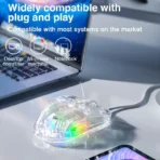 AULA Wind S80 Transparent RGB Wired Gaming Mouse - Image 6