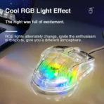 AULA Wind S80 Transparent RGB Wired Gaming Mouse - Image 7