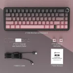 Attack Shark X66 60% Mechanical Keyboard - Blackberry - Image 8