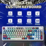 Aula F99 Pro Wireless RGB Mechanical Gaming Keyboard - Comic Key Caps, Star Vector Switches - Image 3