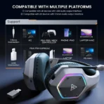 Eksa E1000 WT 2.4GHz Wireless Gaming Headset | White - Image 5