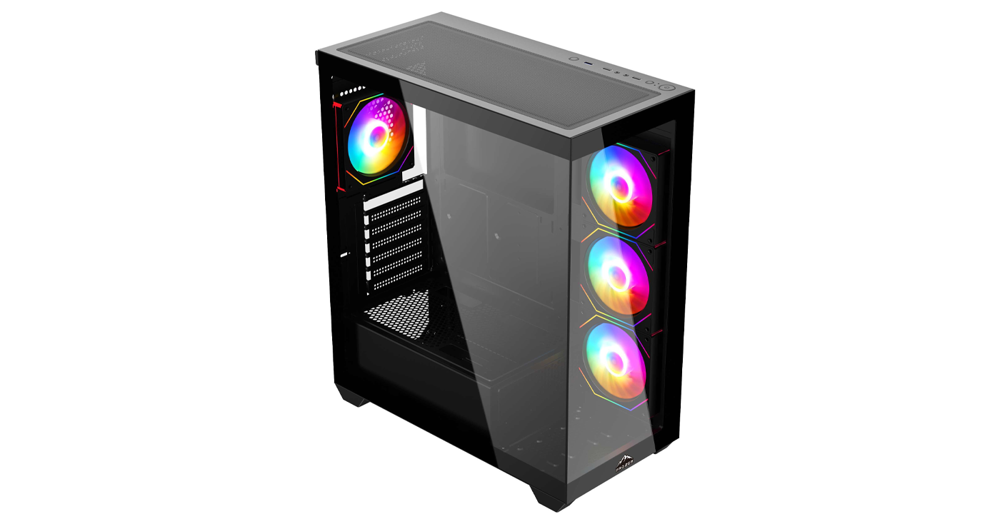 Frozer AURA-PRO ATX Mid-Tower Gaming Case – Black
