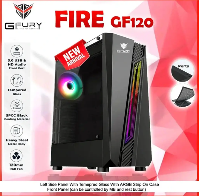 F-FURY GAMING CASE GF-12- BLACK