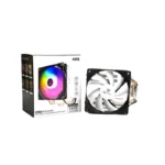 GFury STORM FURY GF-T400 ARGB Dual Fan CPU Air Cooler – 4 Copper Heat Pipes