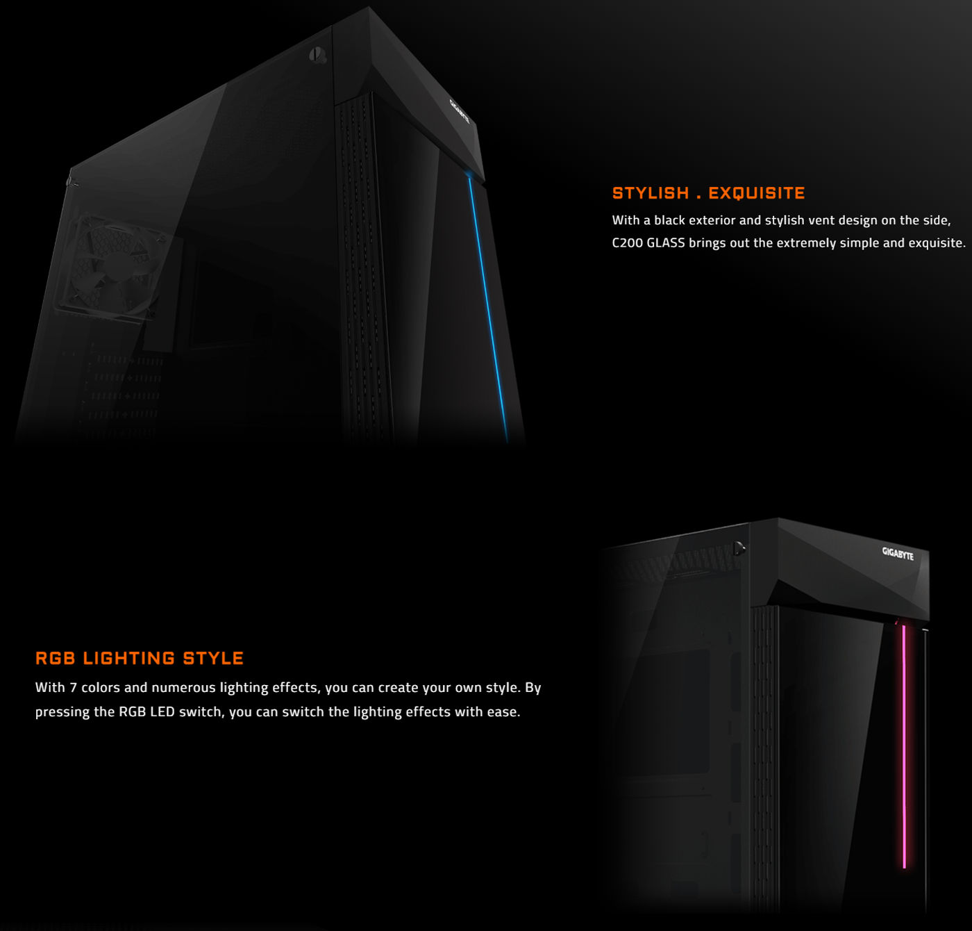 Gigabyte C200 Glass Mid-Tower ATX Case