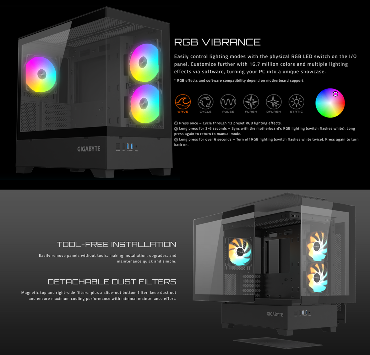 Gigabyte C201 Panaromic Mid Tower Gaming Case