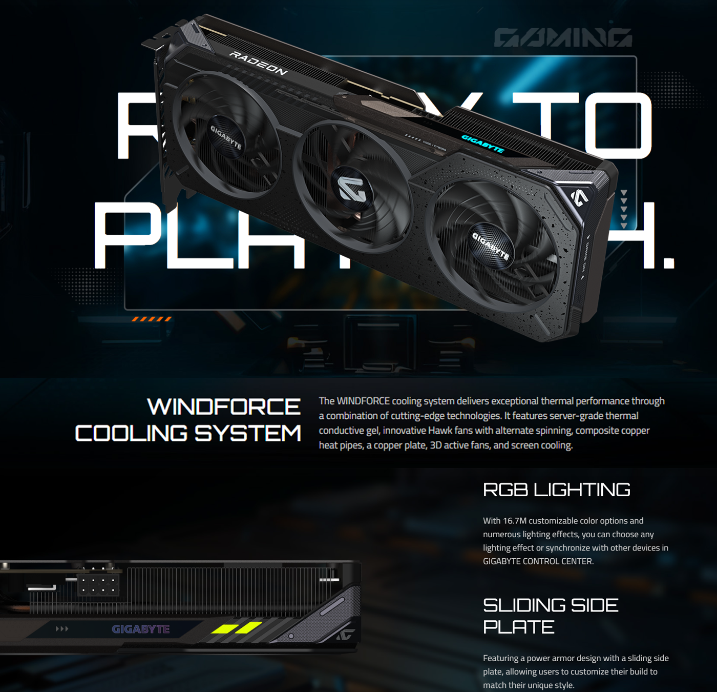 GIGABYTE Radeon™ RX 9060 XT GAMING 8G Graphics Card